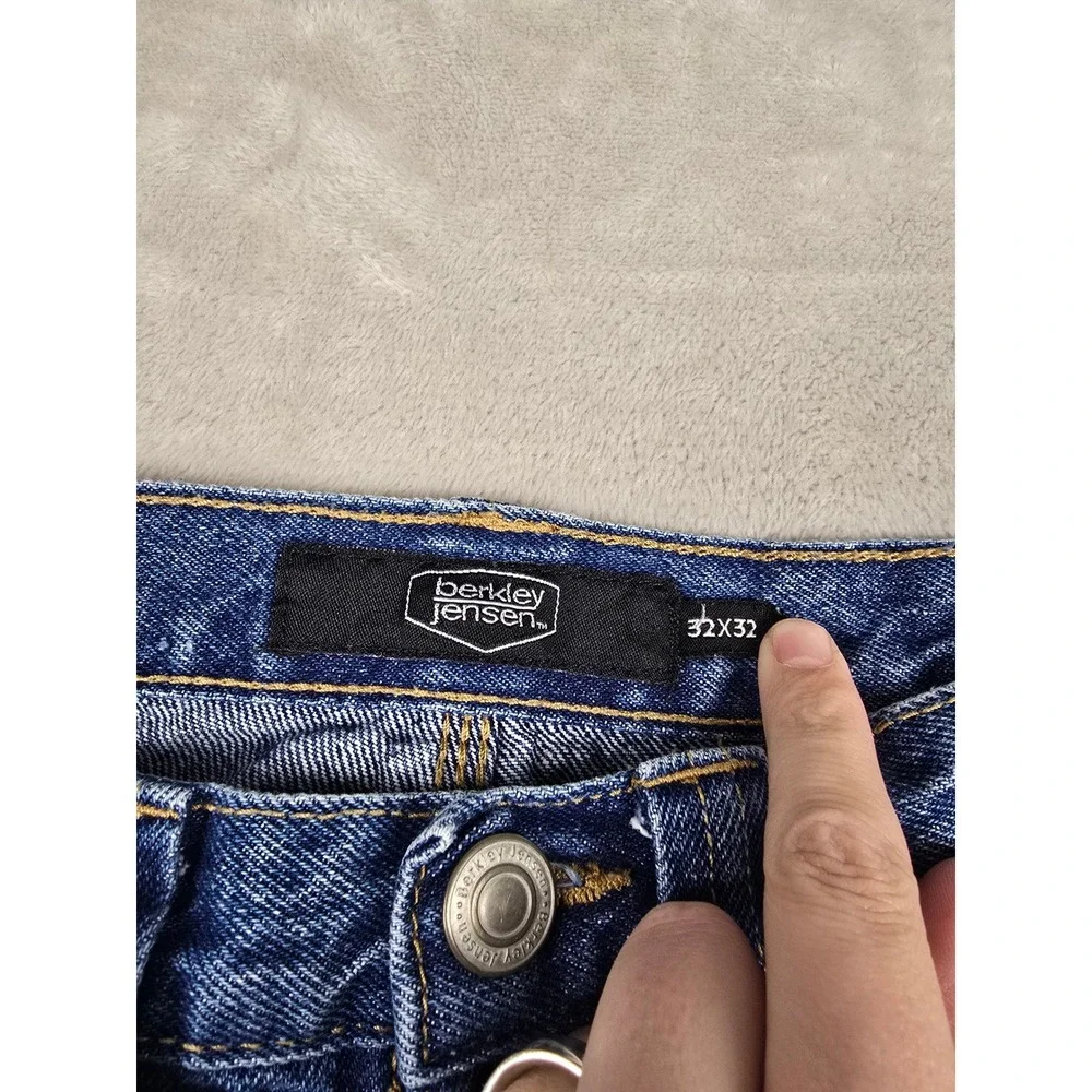 Berkley Jensen Carpenter Jeans Mens 32x32 Fit 31x31 Blue Denim Workwear Utility